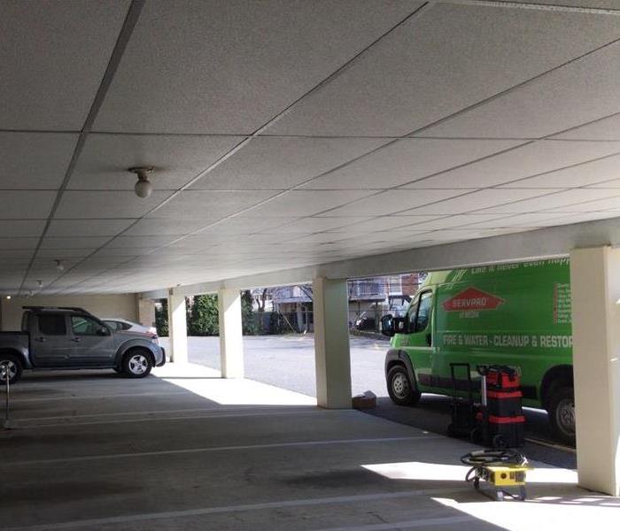 Commercial Parking Garage affected by Water - Before